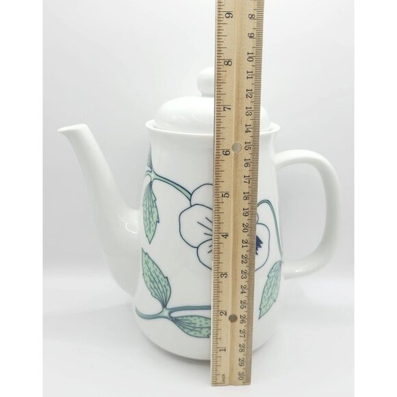 Rorstrand Sweden Sylvia Pattern Coffee Pot Sylvia Leuchovius MCM 70s Rare - Picture 10 of 11